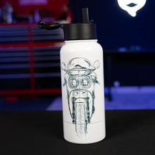 Load image into Gallery viewer, Retro Sportbike Stainless Steel Water Bottle with a Straw Lid