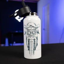 Load image into Gallery viewer, Retro Sportbike Stainless Steel Water Bottle with a Straw Lid
