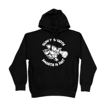 Load image into Gallery viewer, Slow is Smooth Yammie Noob Black Hoodie