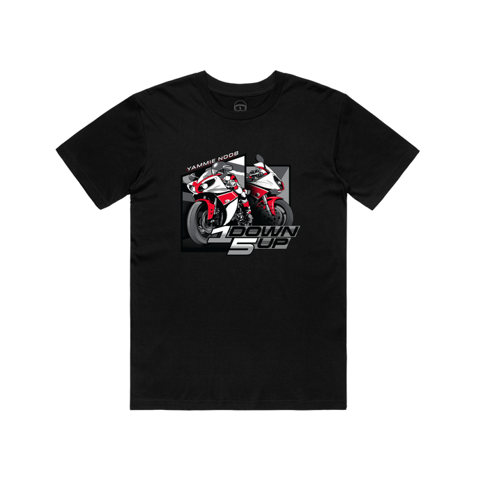 1 Down 5 Up Bikes, Yammie Noob Black Tee