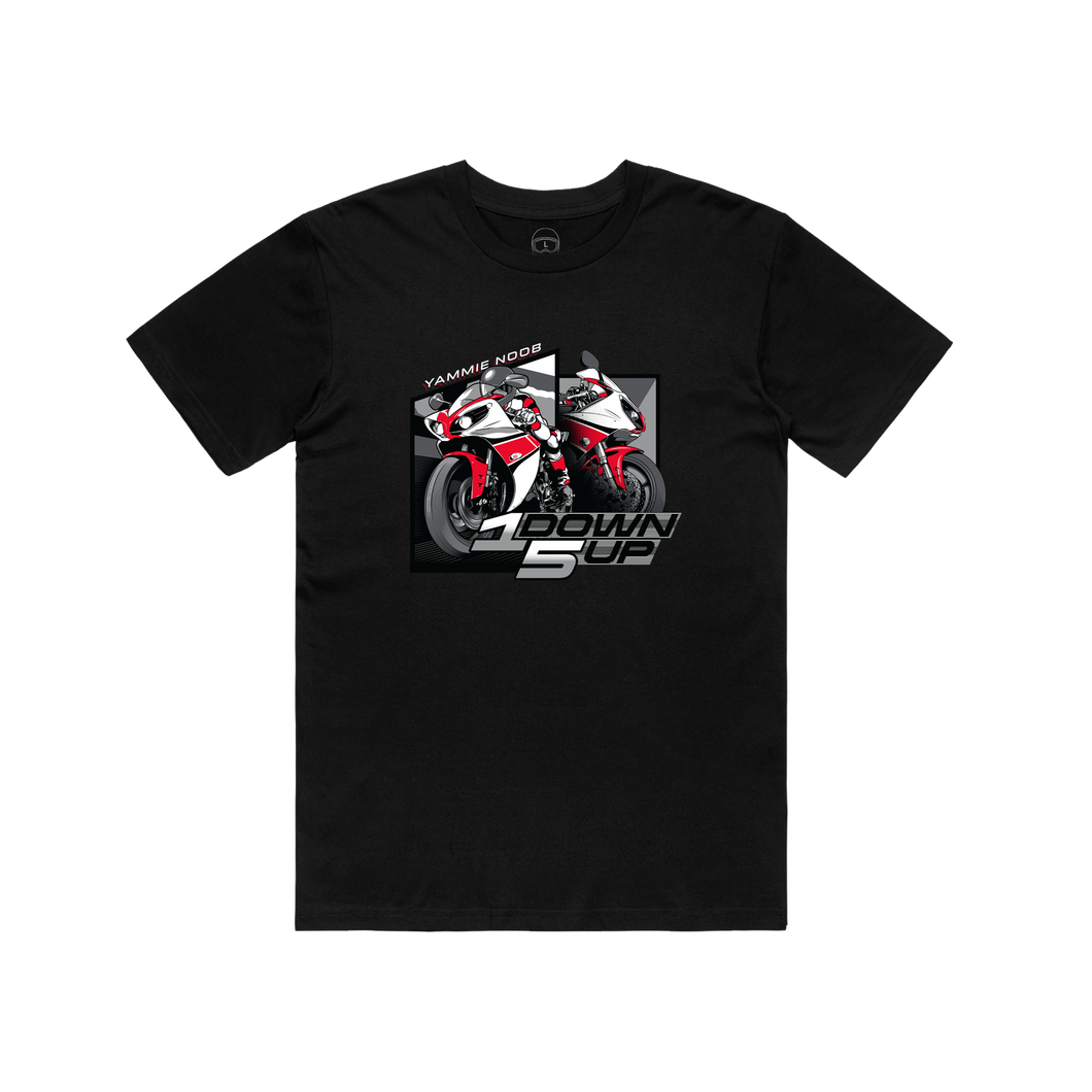 1 Down 5 Up Bikes, Yammie Noob Black Tee