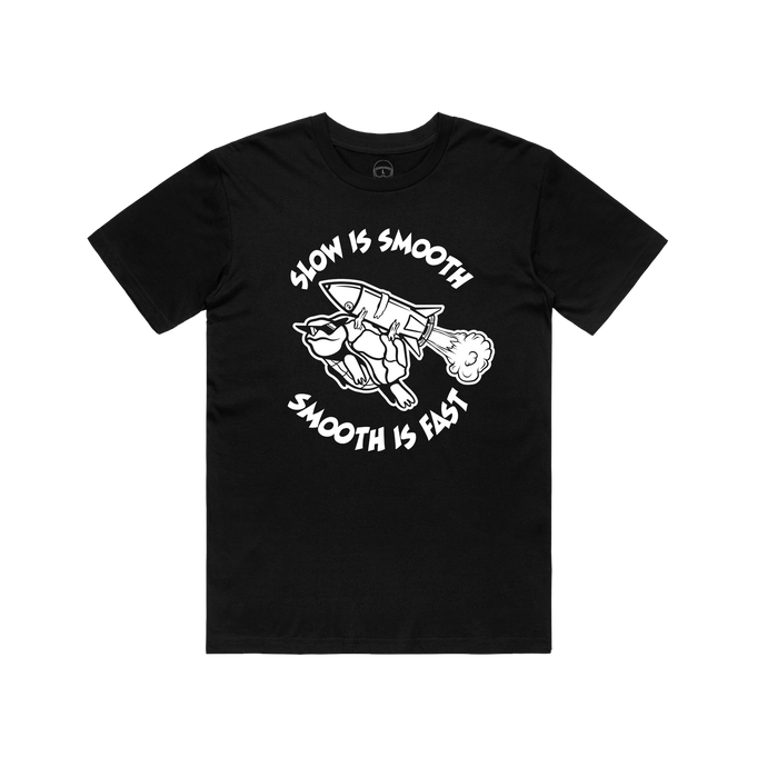 Slow is Smooth Yammie Noob Black Tee