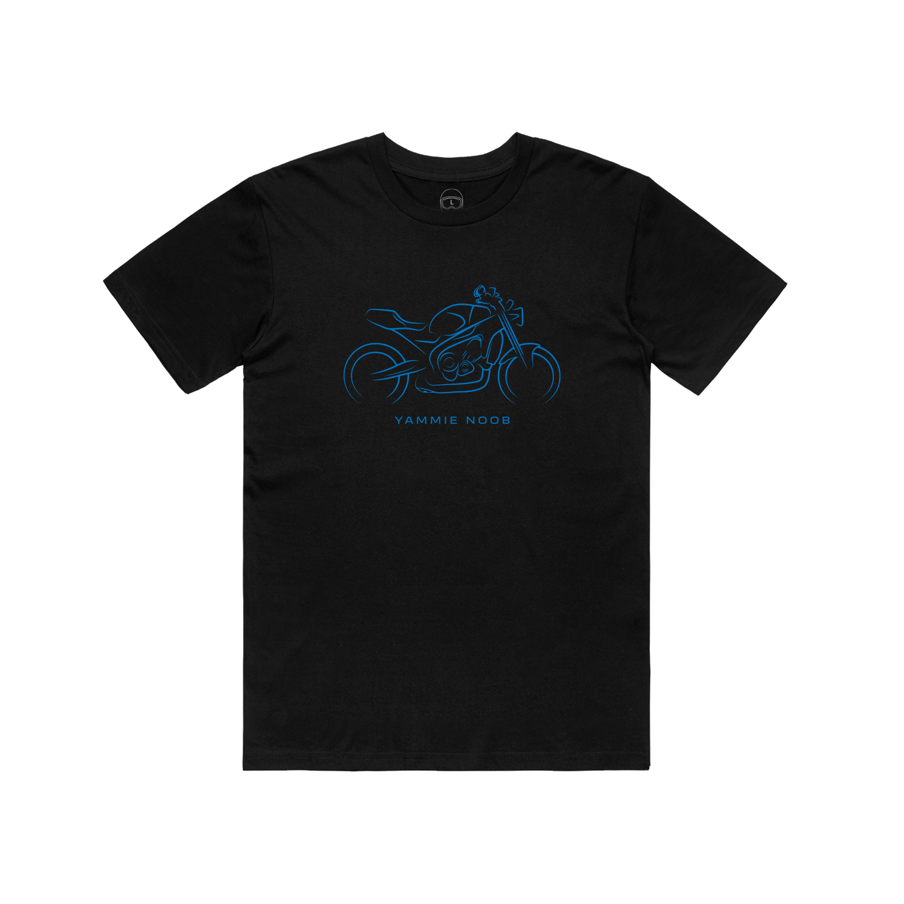 XSR Blue Yammie Noob Black Tee – YN MOTO