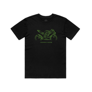 ZX4RR Green Yammie Noob Black Tee