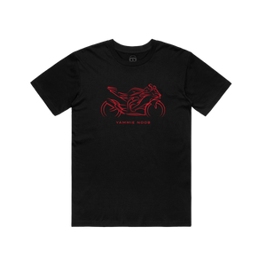 ZX4RR Red Yammie Noob Black Tee