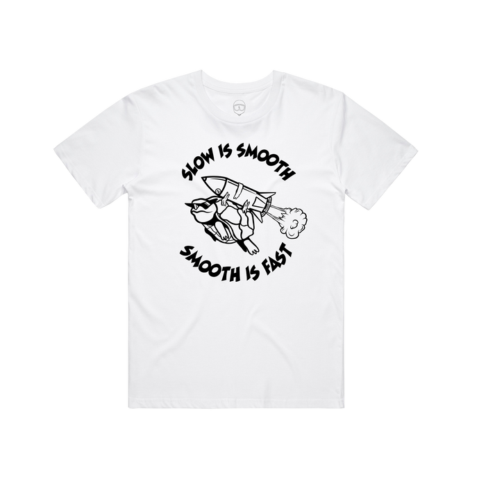 Slow is Smooth Yammie Noob White Tee
