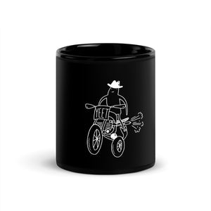 Yeet Cowboy Black Glossy Mug