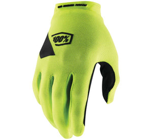 100% Men's Ridecamp Gloves Flo Yellow