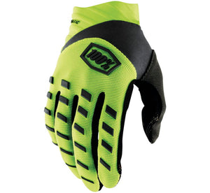 100% Men's Airmatic Gloves (Flo Yellow)