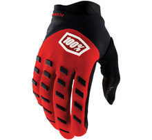 Load image into Gallery viewer, 100% Men&#39;s Airmatic Gloves (Red/Black)