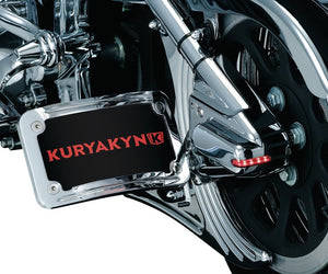 Kuryakyn Curved Side-Mount License Plate Holder (Chrome)