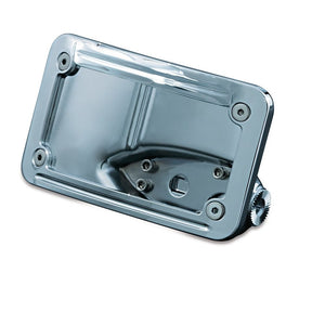 Kuryakyn Curved Side-Mount License Plate Holder (Chrome)