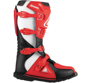 Answer Racing AR1 Off-Road Motorcycle Race Boots. Black and Red side view