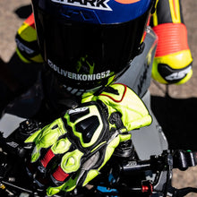 Load image into Gallery viewer, 4SR Stingray Race Spec Racing Gloves (Yellow) On Bike
