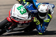 Load image into Gallery viewer, 4SR Stingray Race Spec Racing Gloves (Yellow) In use on the track