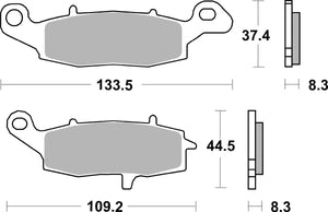 SBS Sintered Brake Pads 705HS (Front) - Street Performance