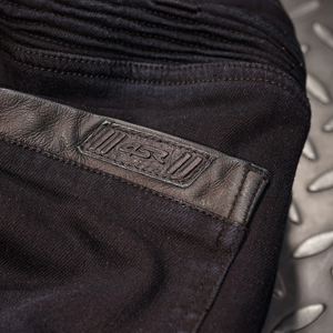 4SR Club Sport Motorcycle Jeans (Sky Black) Logo