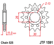 Load image into Gallery viewer, JT Sprockets -Front Sprocket 16T (JTF1591.16)