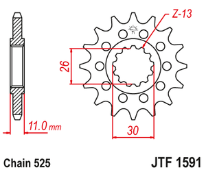 JT Sprockets -Front Sprocket 16T (JTF1591.16)