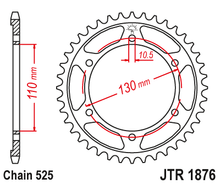 Load image into Gallery viewer, JT Sprockets - Rear Sprocket 45T (JTR1876.45)