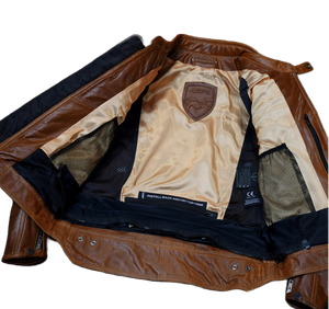4SR Scrambler Cognac Motorcycle Jacket Inside view