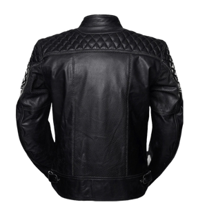 4SR Scrambler Petroleum Motorcycle Jacket Back View