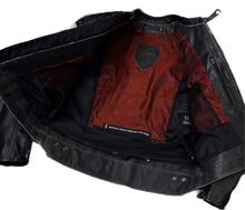 Load image into Gallery viewer, 4SR Scrambler Petroleum Motorcycle Jacket Inside View