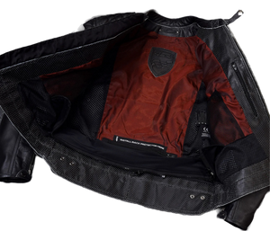 4SR Scrambler Petroleum Motorcycle Jacket Inside View