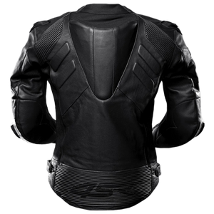 4SR TT Replica Series Motorcycle Jacket (Black) Back View