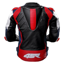 Load image into Gallery viewer, 4SR TT Replica Series Motorcycle Jacket (Tricolor 020) Back View