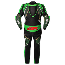 Load image into Gallery viewer, 4SR Monster Green AR Motorcycle Racing Suit Rear View