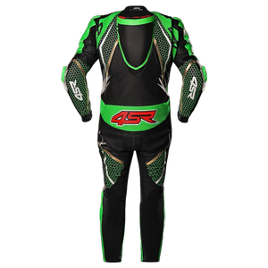 4SR Monster Green AR Motorcycle Racing Suit Rear View