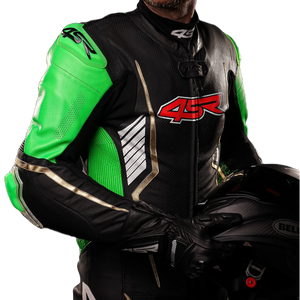 4SR Monster Green AR Motorcycle Racing Suit Torso View