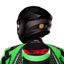 Load image into Gallery viewer, 4SR Monster Green AR Motorcycle Racing Suit Upper Back View