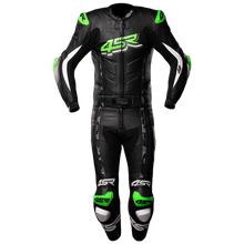 Load image into Gallery viewer, 4SR RR EVO III Monster Green Z AR Motorcycle Racing Suit Front View