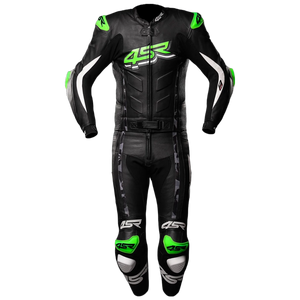 4SR RR EVO III Monster Green Z AR Motorcycle Racing Suit Front View