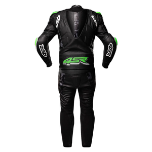 4SR RR EVO III Monster Green Z AR Motorcycle Racing Suit Back View