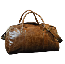 Load image into Gallery viewer, 4SR Travel Bag (Cognac) Back View