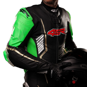 4SR Sport Cup 3 Gloves (Black) Worn with a race suit