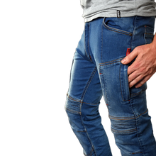 Load image into Gallery viewer, 4SR Club Sport Motorcycle Jeans (Blue) Pocket View