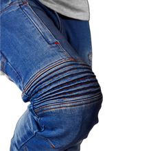 Load image into Gallery viewer, 4SR Club Sport Motorcycle Jeans (Blue) Knee View