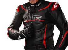 Load image into Gallery viewer, 4SR Sport Cup 3 Gloves (Black) Worn with a race suit