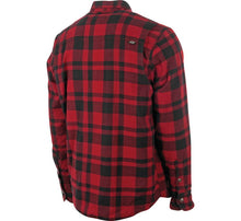 Load image into Gallery viewer, Speed and Strength - Black Nine Reinforced Moto Shirt (Red) Rear View