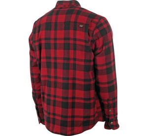Speed and Strength - Black Nine Reinforced Moto Shirt (Red) Rear View