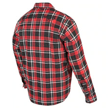 Load image into Gallery viewer, Speed and Strength - Black Nine Reinforced Moto Shirt (Red/Black) Rear View