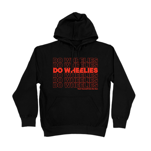 DO WHEELIES, Yammie Noob Black Hoodie