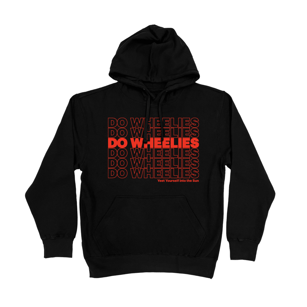 DO WHEELIES, Yammie Noob Black Hoodie