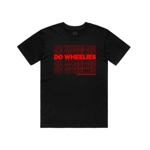 DO WHEELIES, Yammie Noob Black Tee shirt