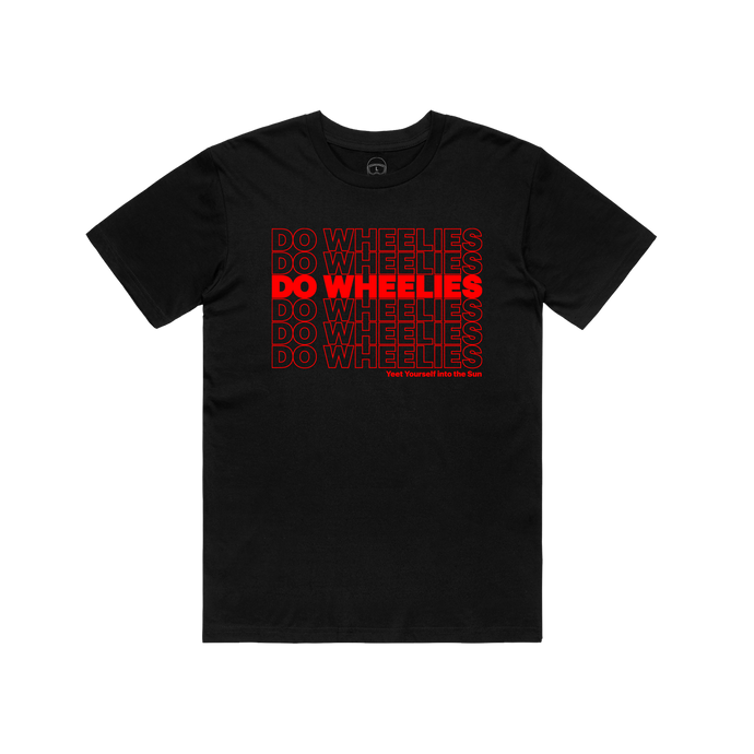 DO WHEELIES, Yammie Noob Black Tee shirt