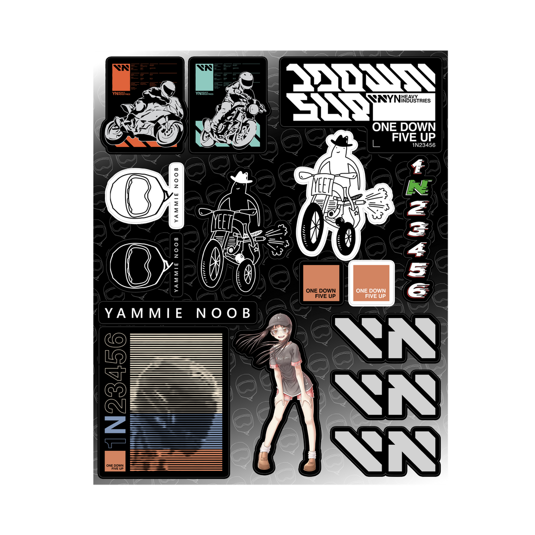 9x11 Yammie Noob Sticker Sheet